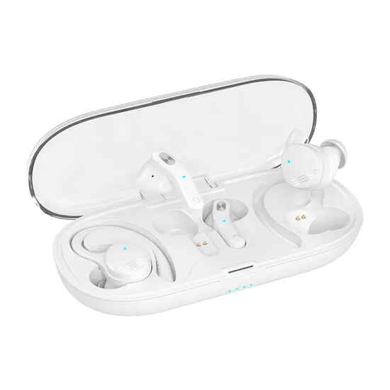 Wholesale New Custom OEM Tws Couple Wireless Headphones Bluetooth 5.1 in Ear Earbuds Hook with Charging Box 