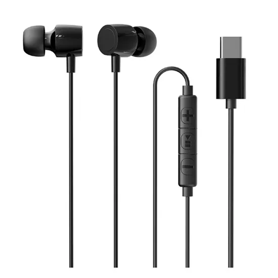 New Arrive USB C Earbud with Microphone Wired Headset in Ear Earphone Type C for Mobile Phone 