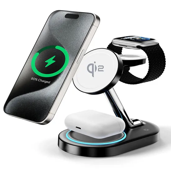 Qi2 3 in 1 Charging Station for Apple iPhone 16 Airpods Smart Watch 