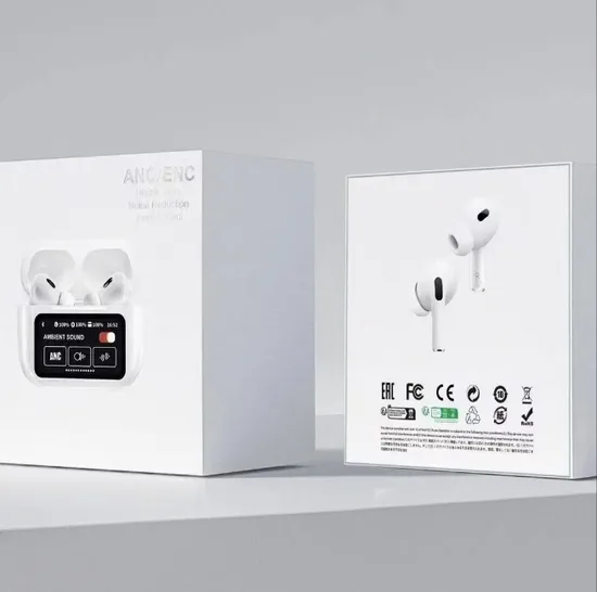 2025 New Design LED Touch Screen True Wireless Earbuds with Noise Cancelling for Gaming 