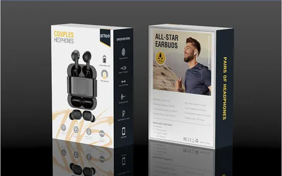 New Private Design Two Pairs of Earbuds in One Charging Case Tws 4 Earbuds Low Latancy Earphone 